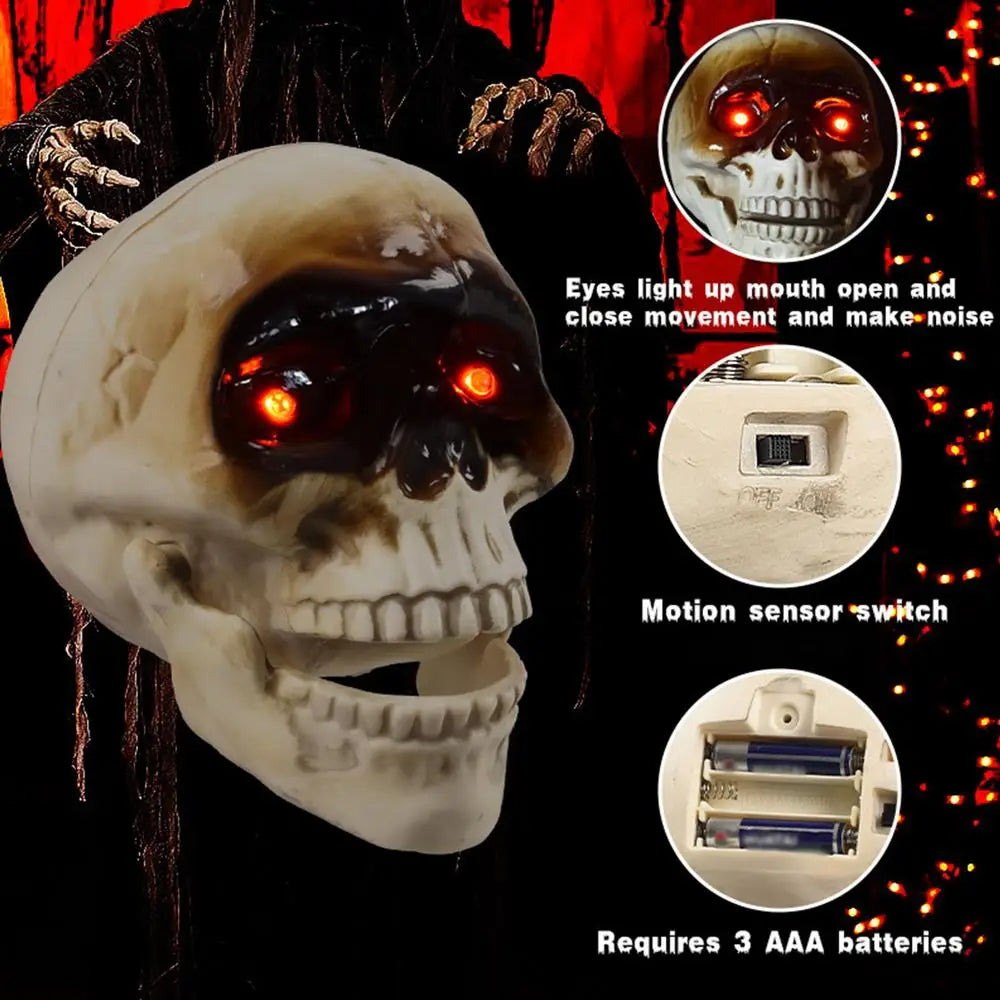Animated Halloween Skull Decoration