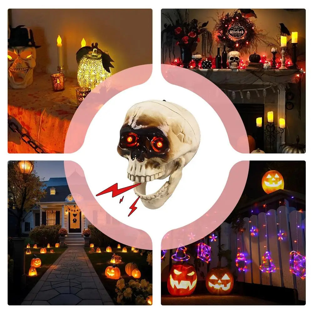Animated Halloween Skull Decoration — product image 3