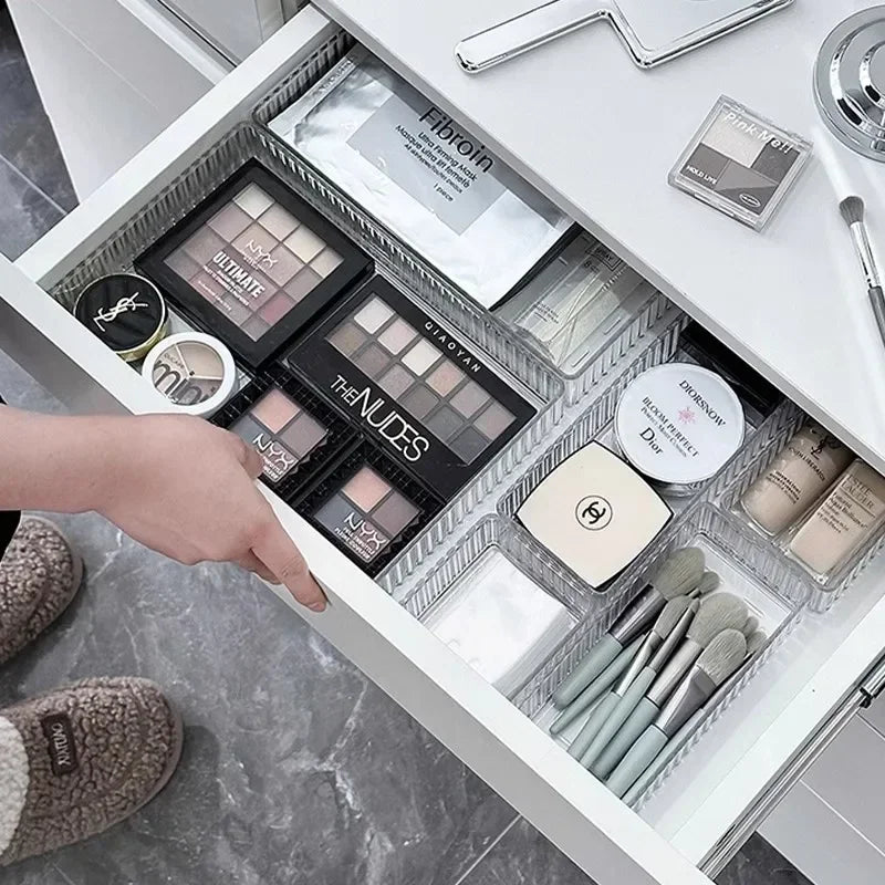 Clear Drawer Organizer Set