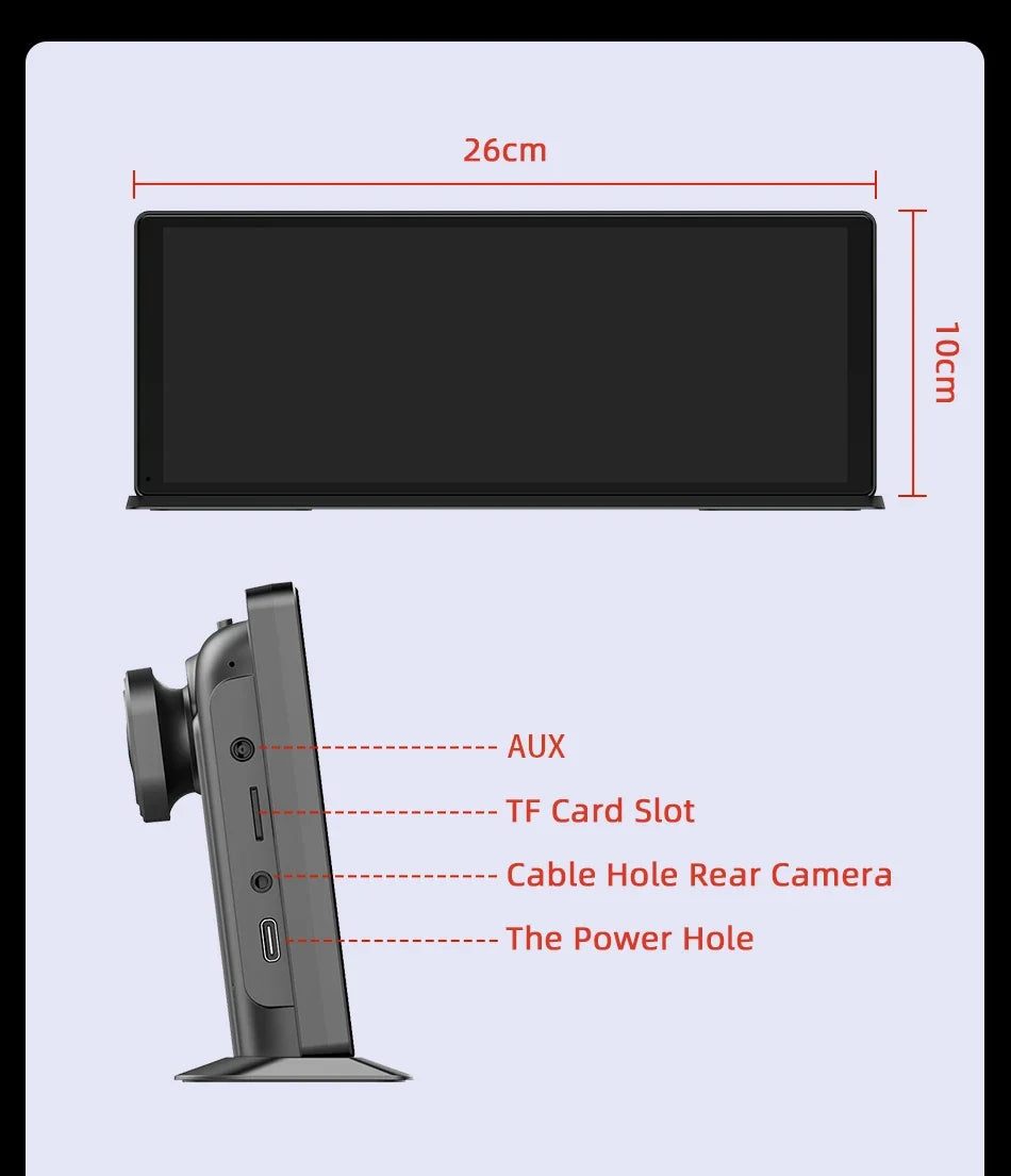 Portable Wireless CarPlay & Android Auto Screen