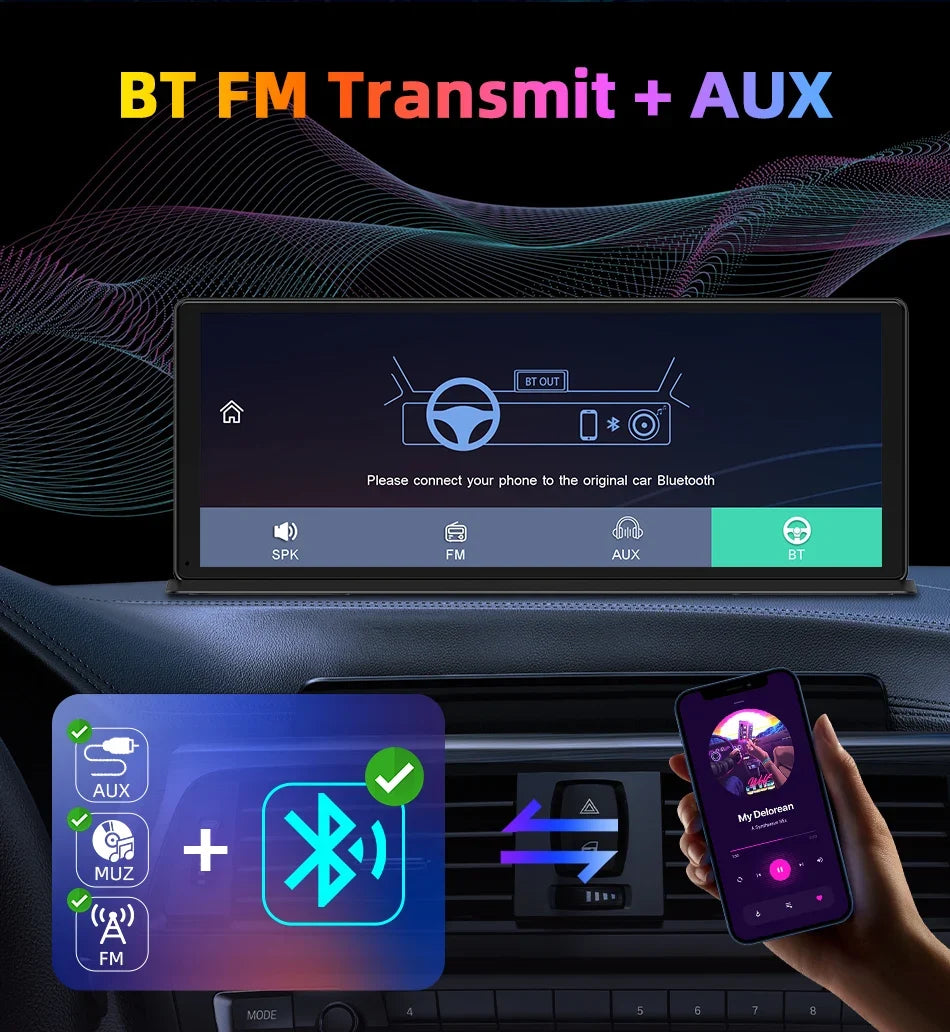 Portable Wireless CarPlay & Android Auto Screen