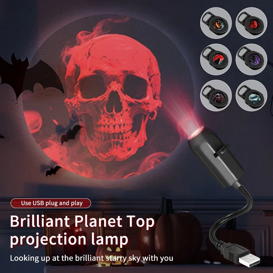 USB Halloween Projection Night Light