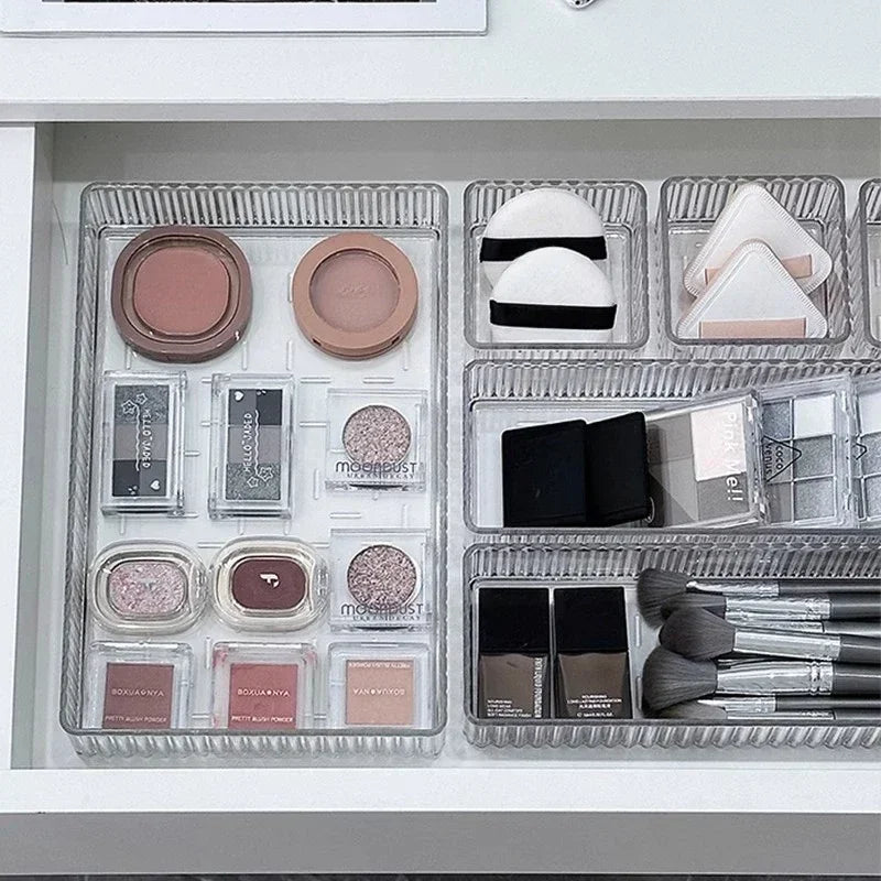 Clear Drawer Organizer Set