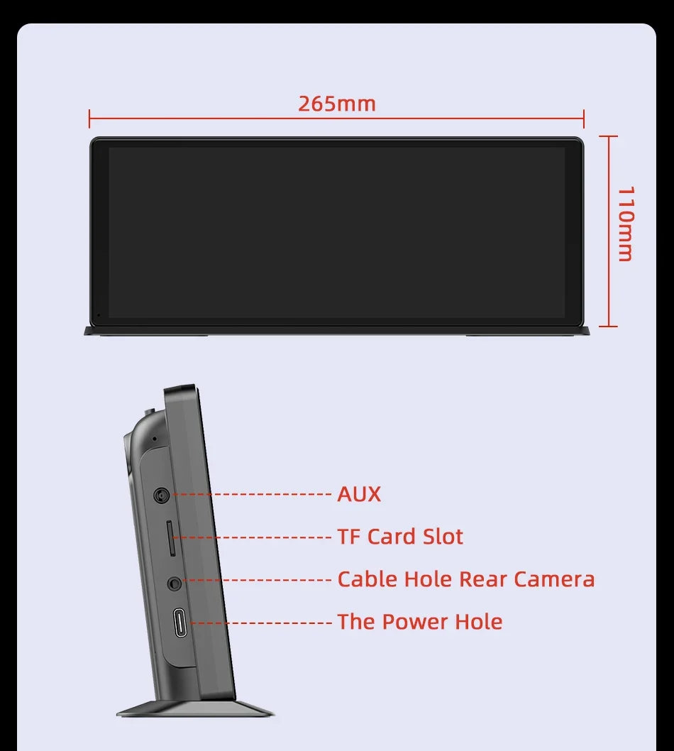 Portable Wireless CarPlay & Android Auto Screen