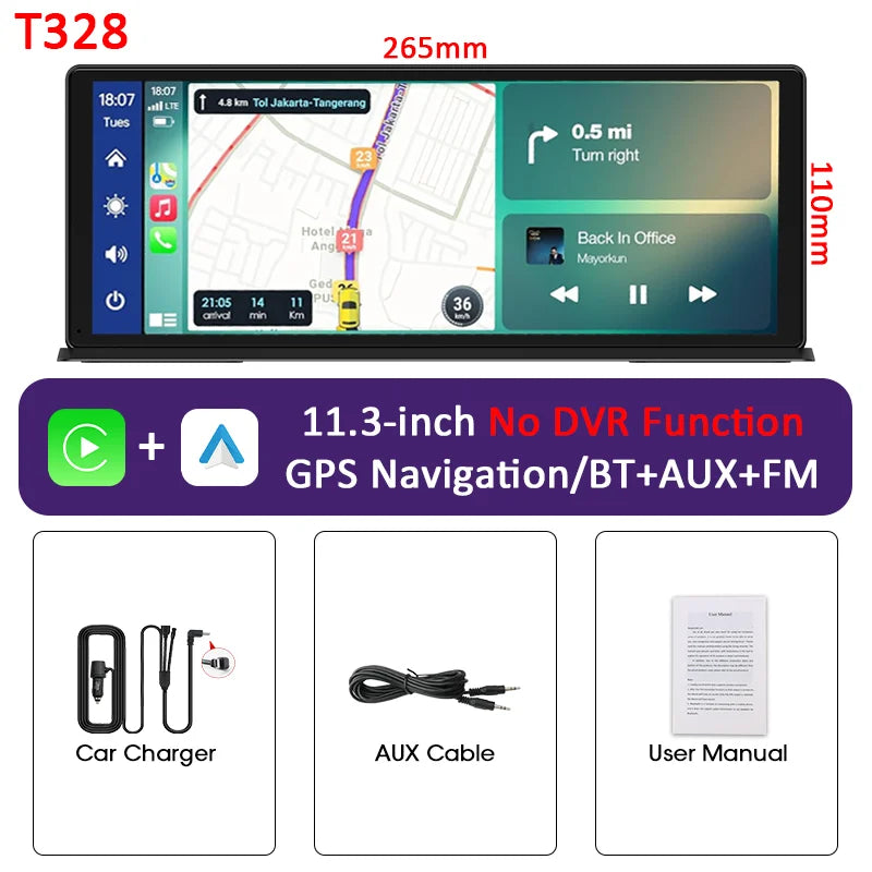 Portable Wireless CarPlay & Android Auto Screen