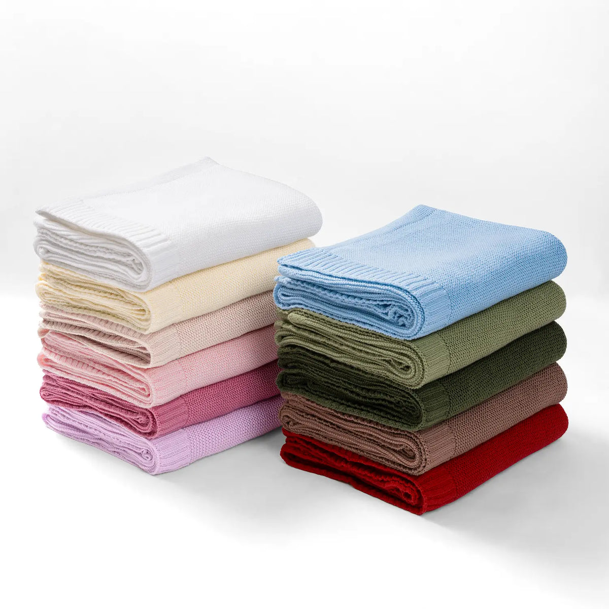 Classic Cotton Knit Baby Blanket, Beige