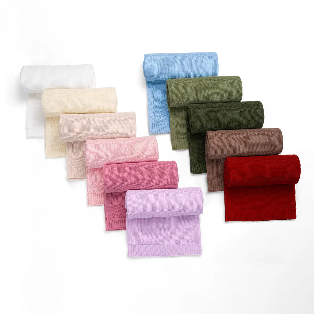Classic Cotton Knit Baby Blanket, Beige