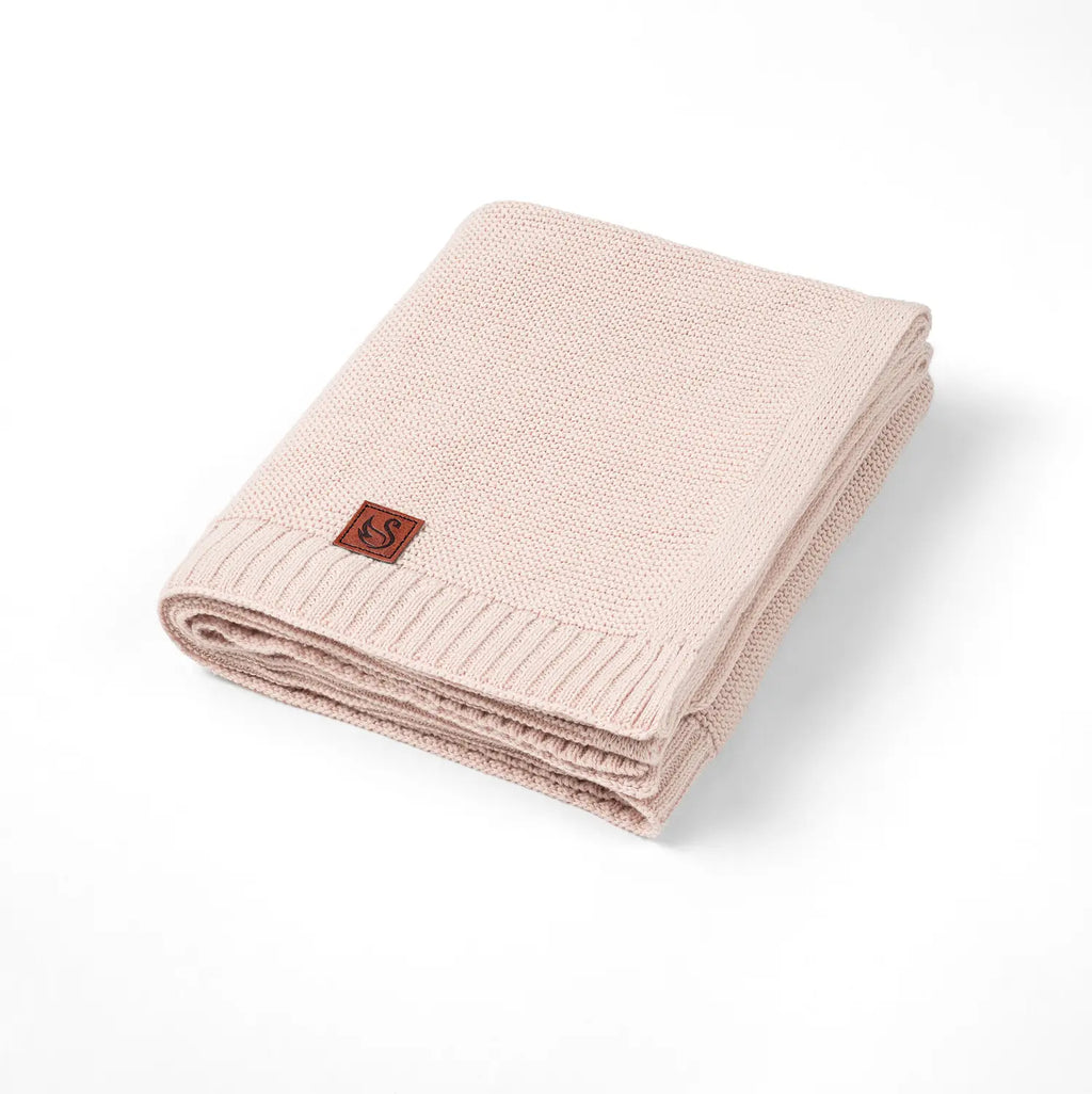 Classic Cotton Knit Baby Blanket, Beige