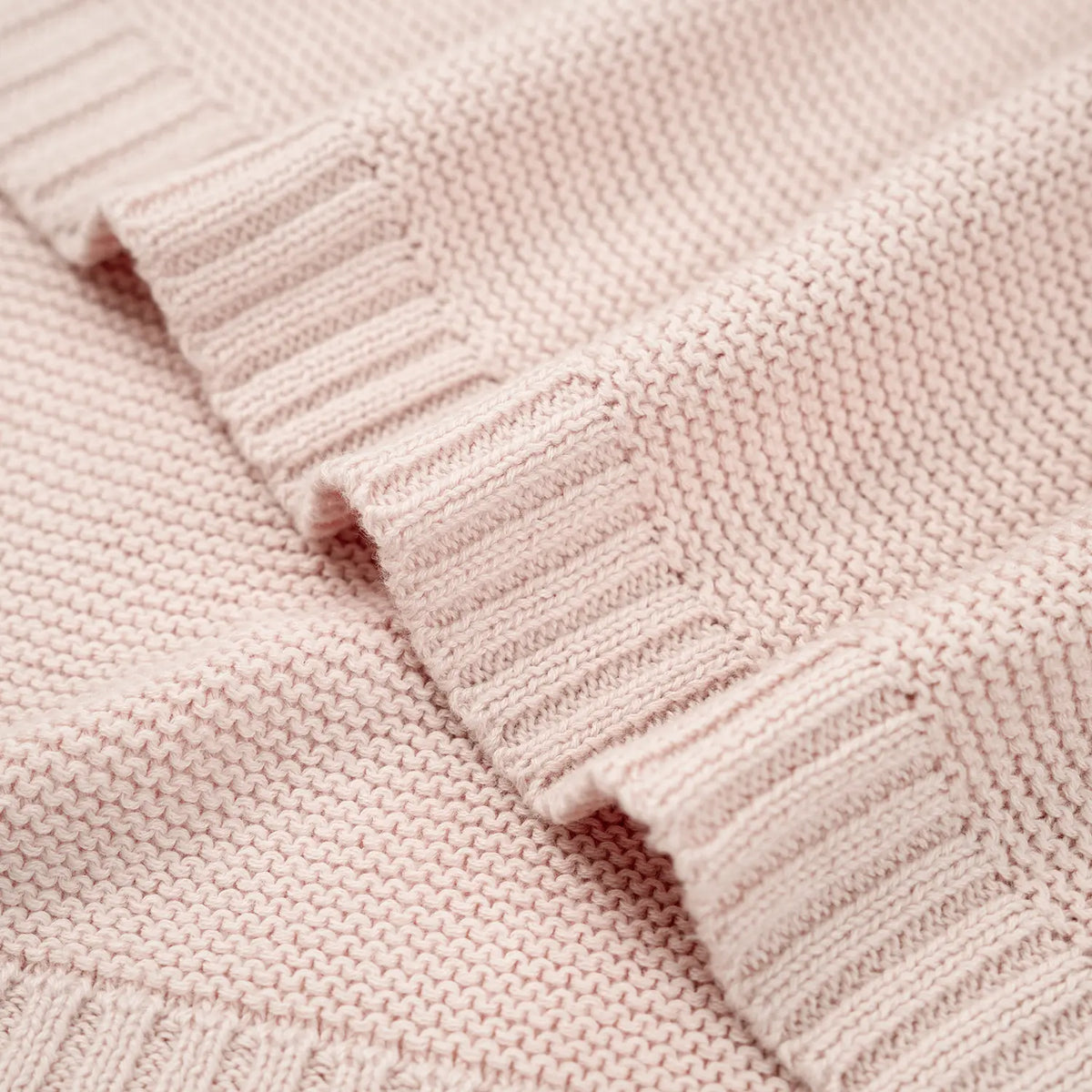 Classic Cotton Knit Baby Blanket, Beige