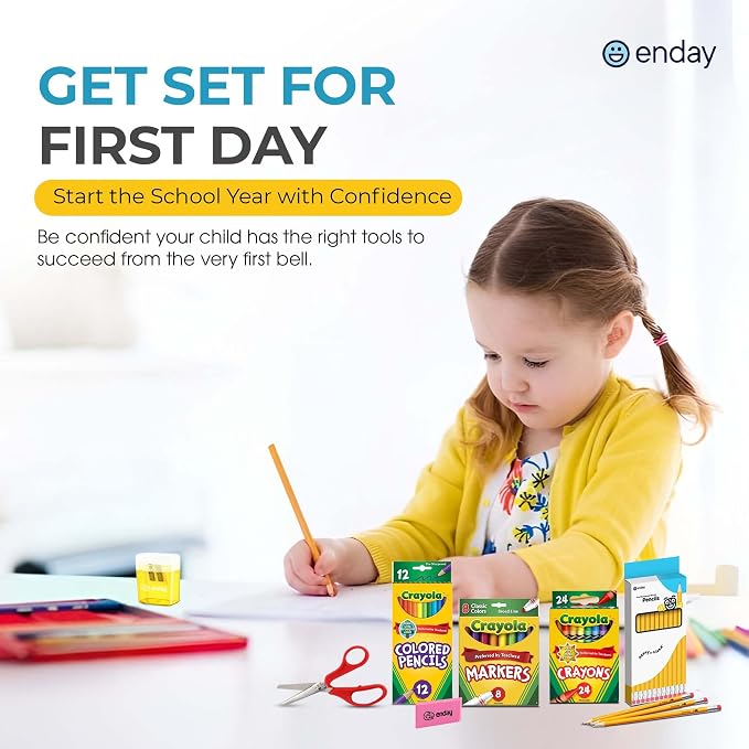 Enday School Supply Kit, 83 Pieces, Grades K–5