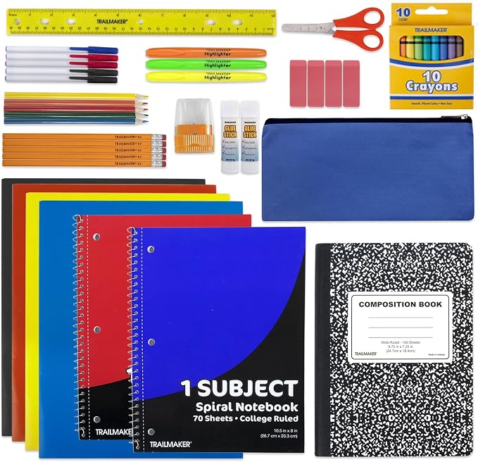 Trailmaker School Supply Kit, 45 Pieces