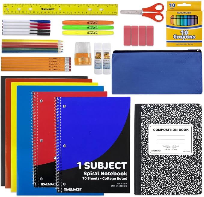 Trailmaker School Supply Kit, 45 Pieces
