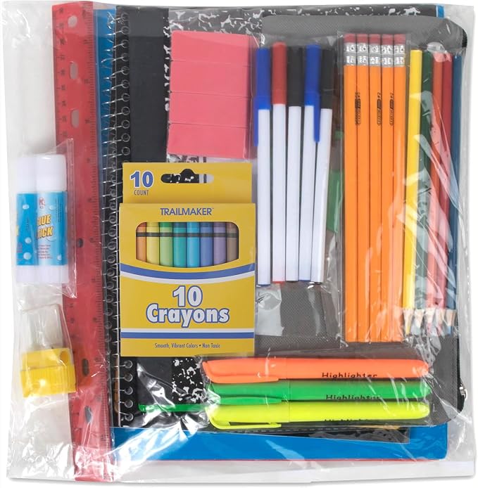 Trailmaker School Supply Kit, 45 Pieces