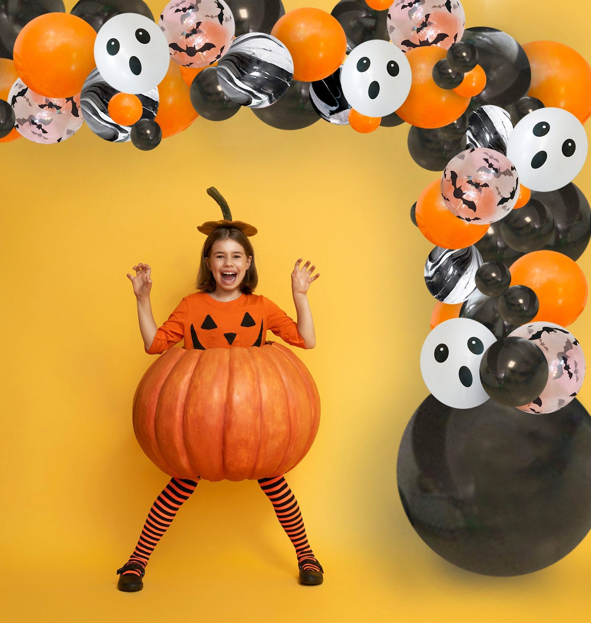 Halloween Balloon Garland Kit — Black & Orange — product image 7