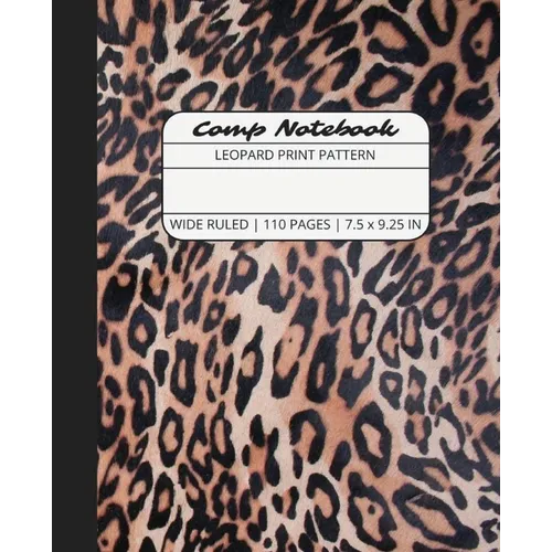 Leopard Print Wide-Ruled Composition Notebook
