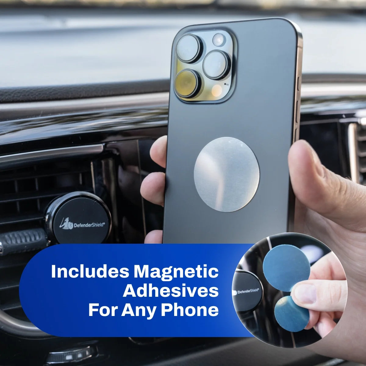 Magnetic Air Vent Phone Mount — 360° Rotation