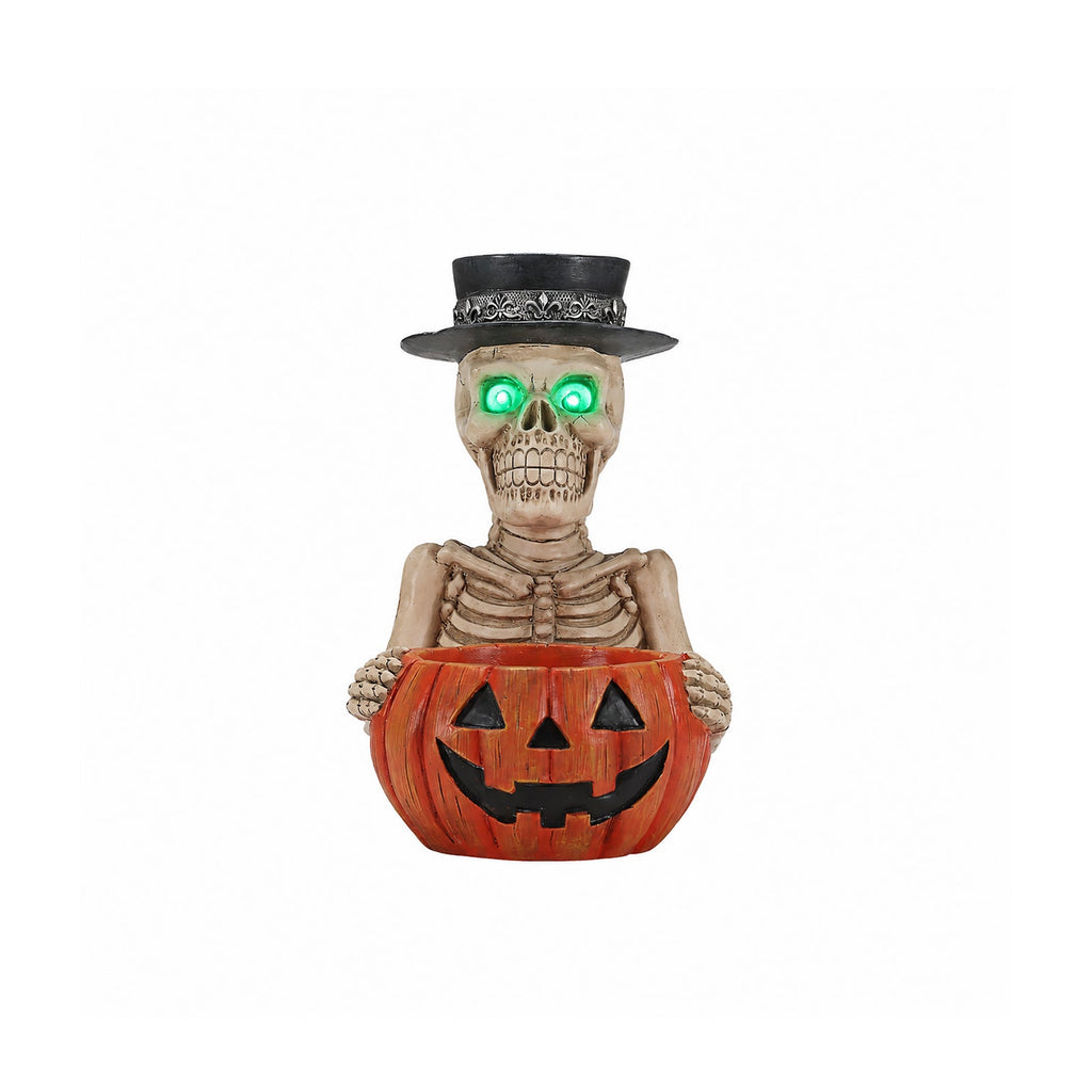 Skeleton Pumpkin Candy Bowl & Candle Holder — product image 5