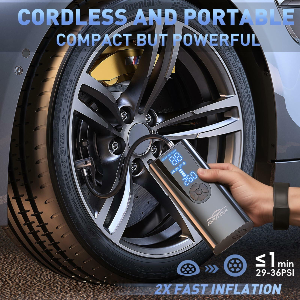 Akiuteck Portable 150 PSI Tire Inflator